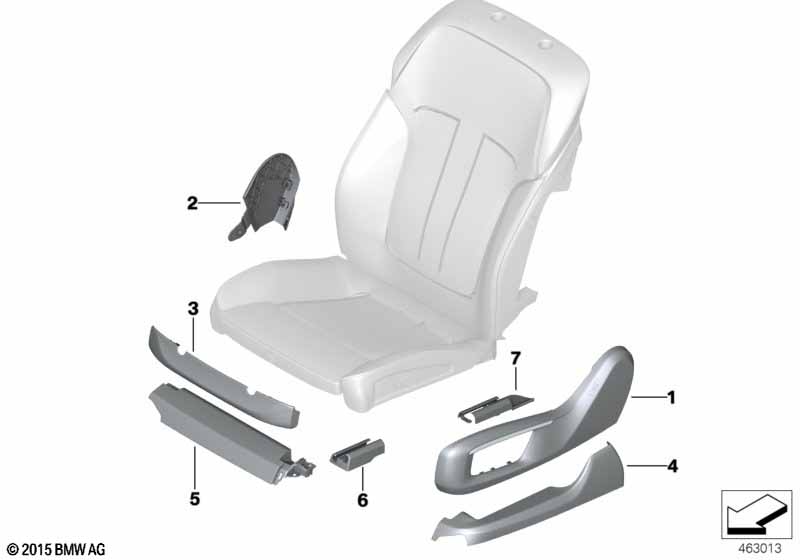 Genuine BMW 52107990402 G11 G12 Trim Cover, Seat, Electric, Front CARAMEL (Inc. 740dX, 725d & 750LdX) | ML Performance EU Car Parts