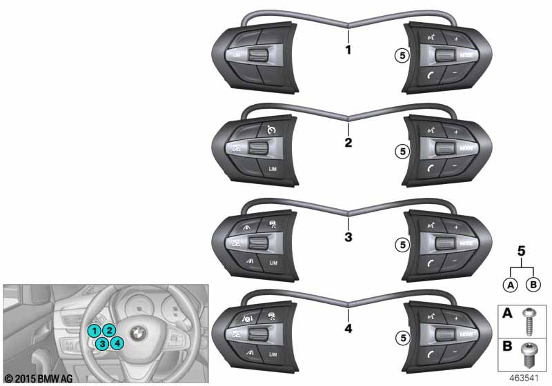 Genuine BMW 61317856947 Switch, Mf Steering Wheel, M-Sport LIM | ML Performance EU Car Parts