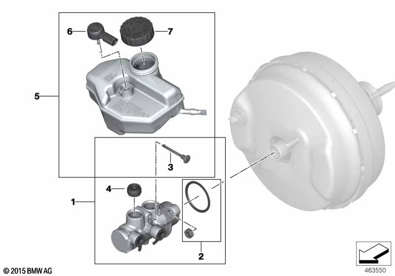 Brake master cylinder/expansion tank