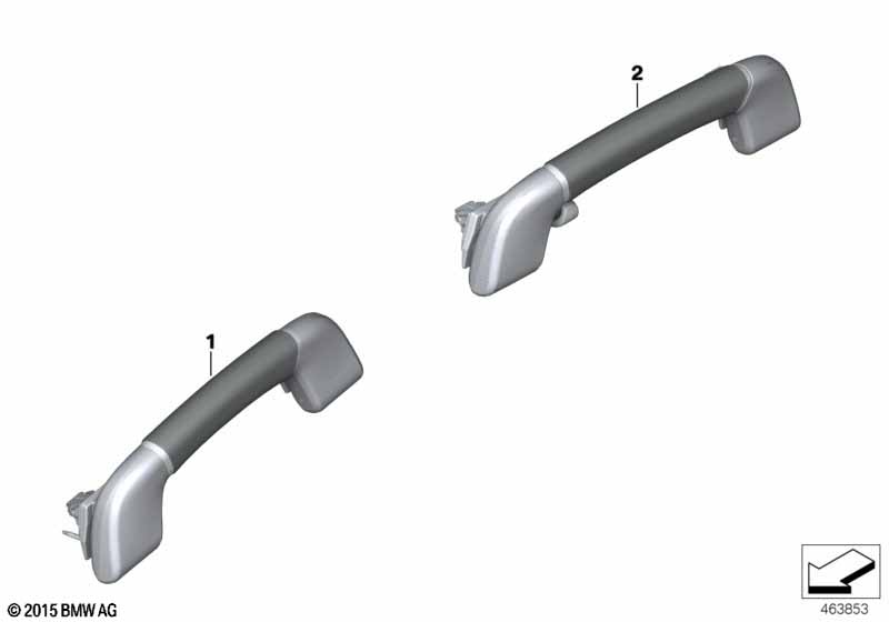 Genuine BMW 51167989524 G11 Grab Handle Piano Varnish Front RAUCHWEISS (Inc. 740LeX, 740Li & 740eX) | ML Performance EU Car Parts