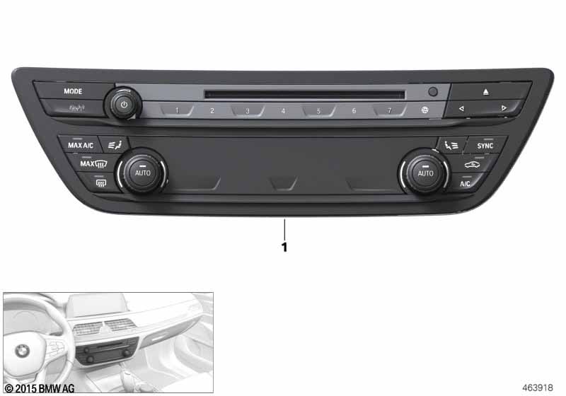Genuine BMW 61316993478 G11 G12 Rep. Kit For Radio/Climate Cont. Panel (Inc. 740Le, 740LeX & 750dX) | ML Performance UK Car Parts