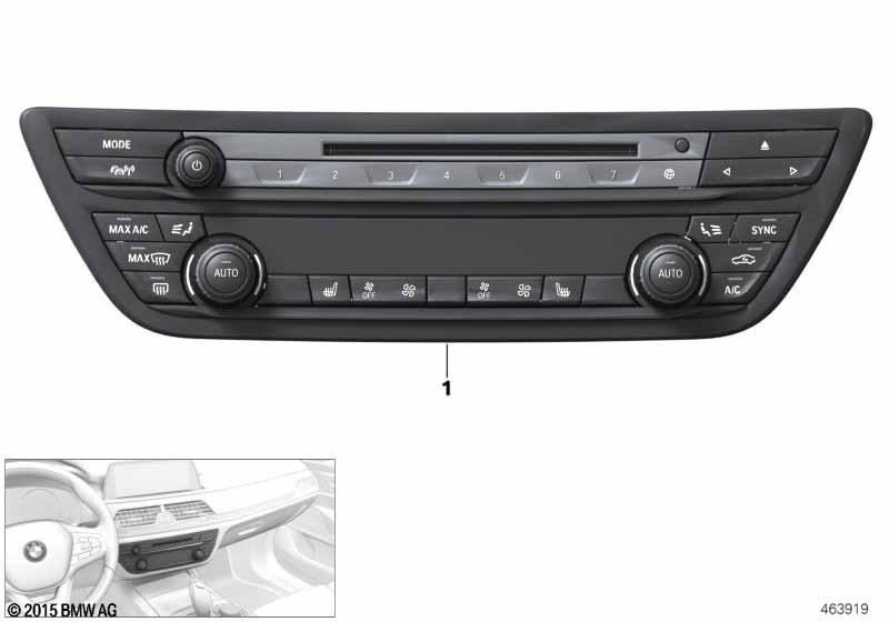Genuine BMW 64119475837 G11 Rep. Kit For Radio/Climate Cont. Panel (Inc. 730dX, 750Li & 730i) | ML Performance UK Car Parts