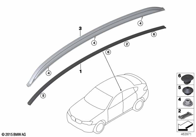 Roof moulding/Roof rail