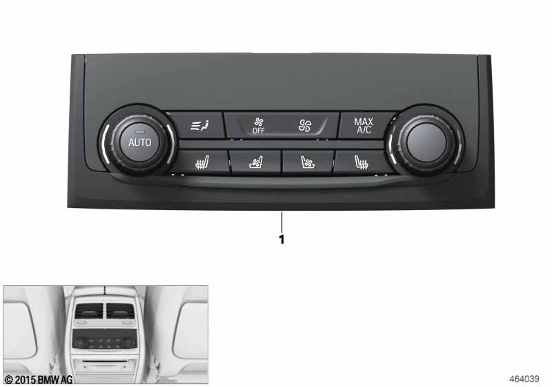 Heating/air conditioner actuation rear