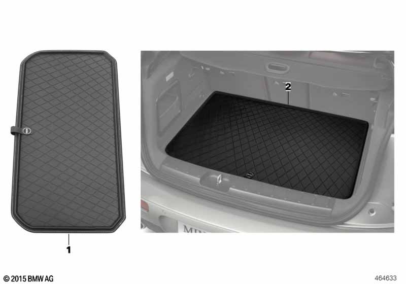 Fitted luggage compartment mat