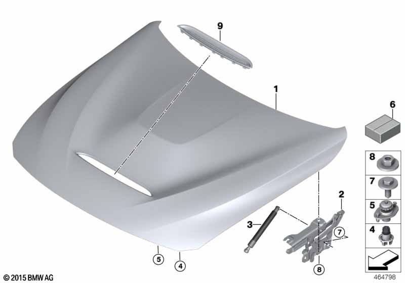 Hood / mounted parts
