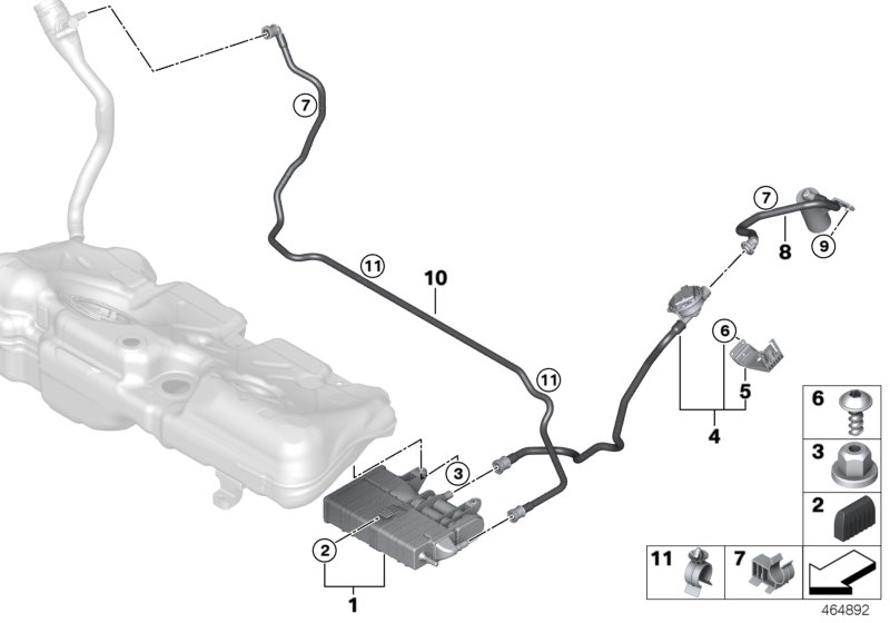 Genuine BMW 16137300674 F56 Venting Line With Leak Diagnosis Module (Inc. Cooper S, Cooper & JCW) | ML Performance UK Car Parts