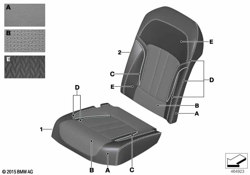 Genuine BMW 52207989170 G11 Cover, Comfort Seat, Perf. Leather,Right INDIVIDUAL (Inc. M760iX, 750LiX 4.4 & 730LdX) | ML Performance EU Car Parts