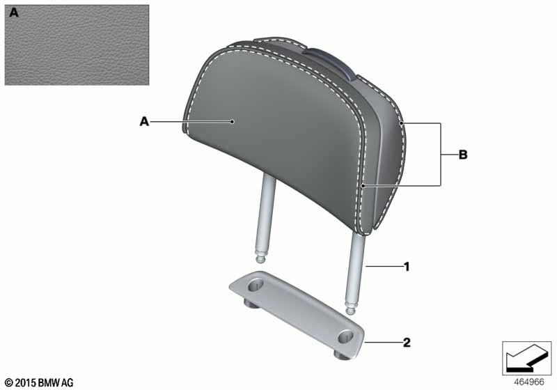 Ind. headrest, comfort seat, rear