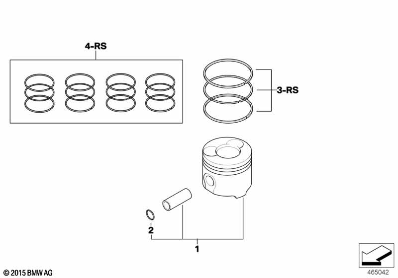 Genuine BMW 11250411423 R50 Repair Kit Piston Rings (Inc. One D) | ML Performance UK Car Parts