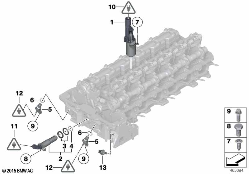 Cylinder head, electr. add-on parts