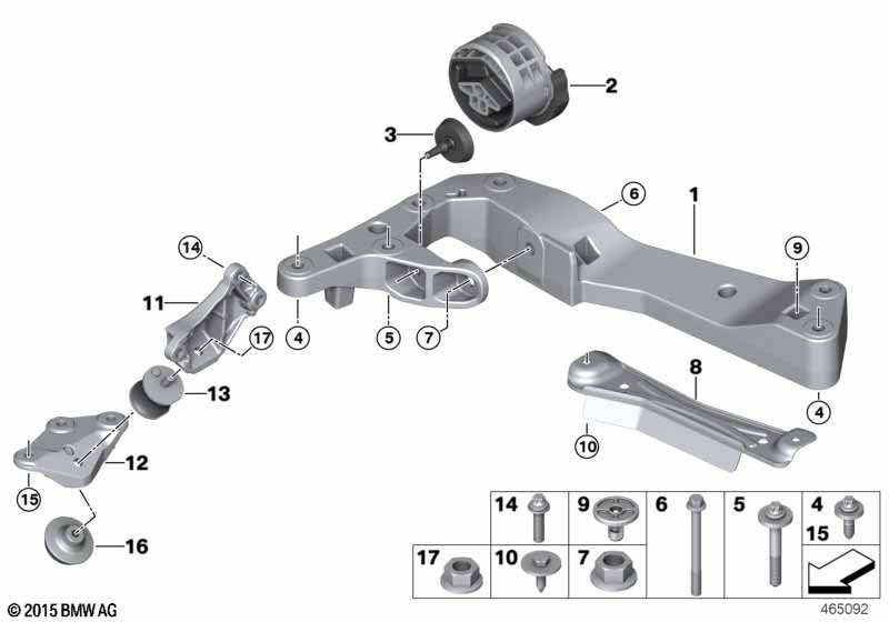 Genuine BMW 22326861570 G16 G20 Transmission Supporting Bracket (Inc. X3 M, 540dX & X4 M40dX) | ML Performance EU Car Parts