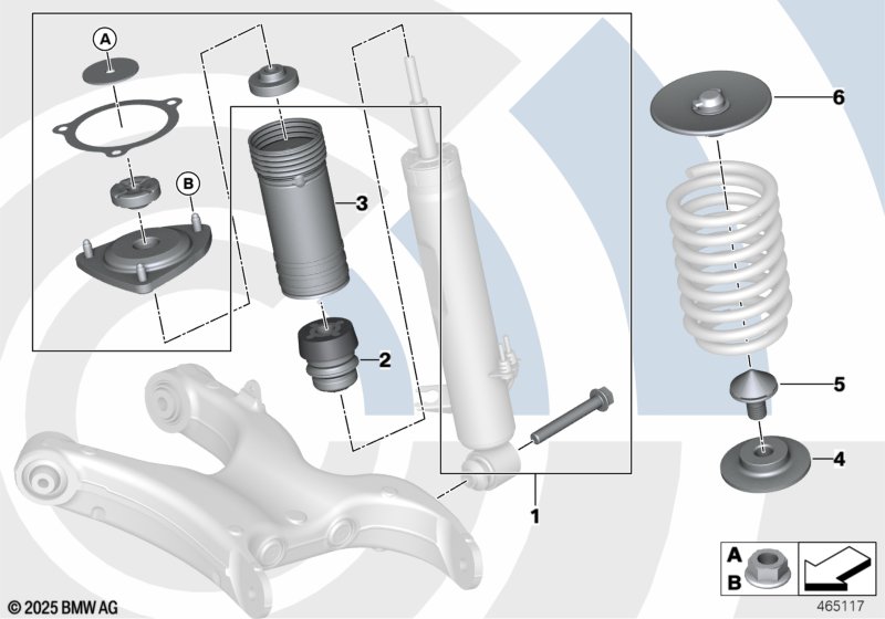 Repair kit for support bearing