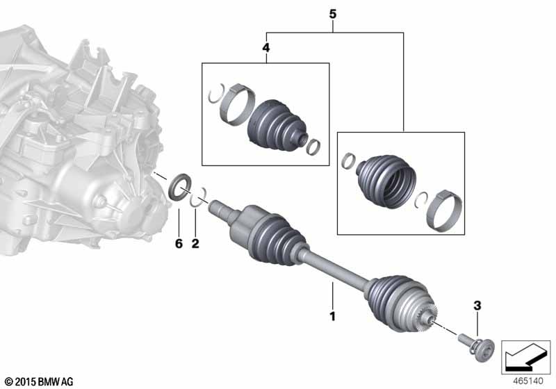 Genuine BMW 31608611927 Output Shaft Left (Inc. One, One First & One D) | ML Performance EU Car Parts