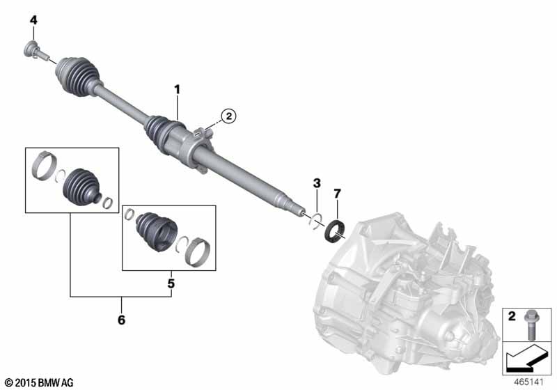 Output shaft front right