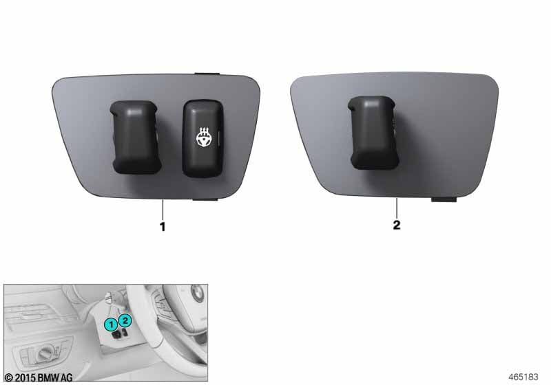 Switch, steering column adjust/heater