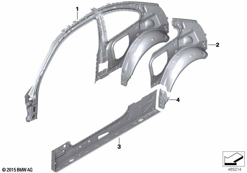 Side frame section, inner