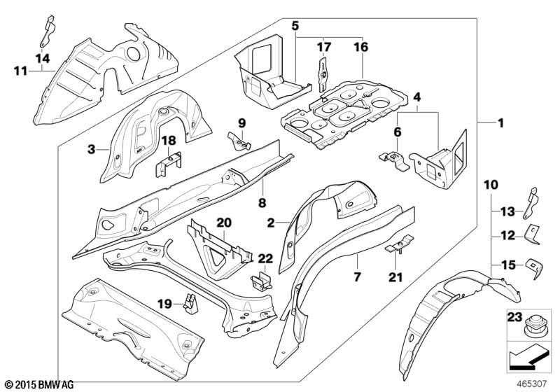 Floor parts rear exterior