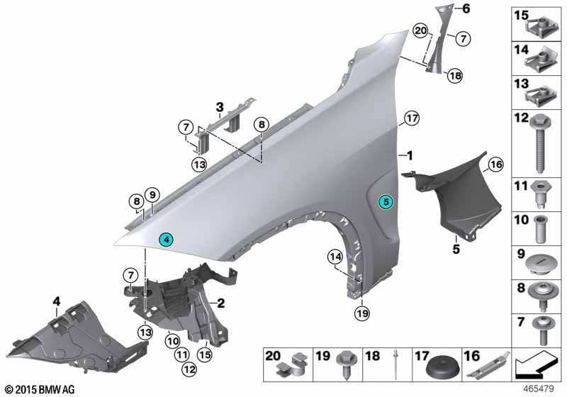 Genuine BMW 51657373541 F15 Side Panel, Front Left (Inc. X5) | ML Performance EU Car Parts