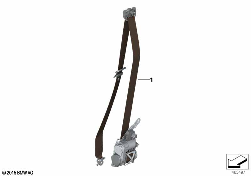Genuine BMW 72117988864 G11 G12 Upper Belt, Front Right TARTUFO (Inc. 740Le, 730d & 725d) | ML Performance UK Car Parts