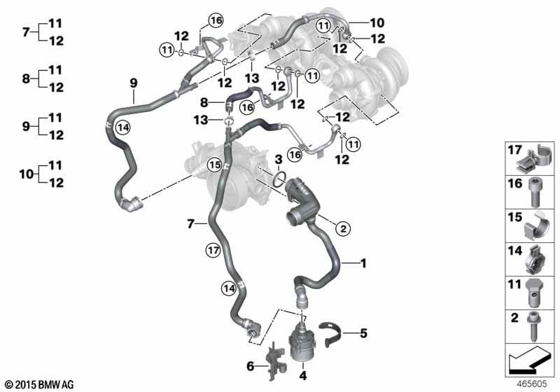 Genuine BMW 11518623759 G11 G30 G12 Auxiliary Water Pump (Inc. AlpinaB7, M550iX & 750i) | ML Performance UK Car Parts