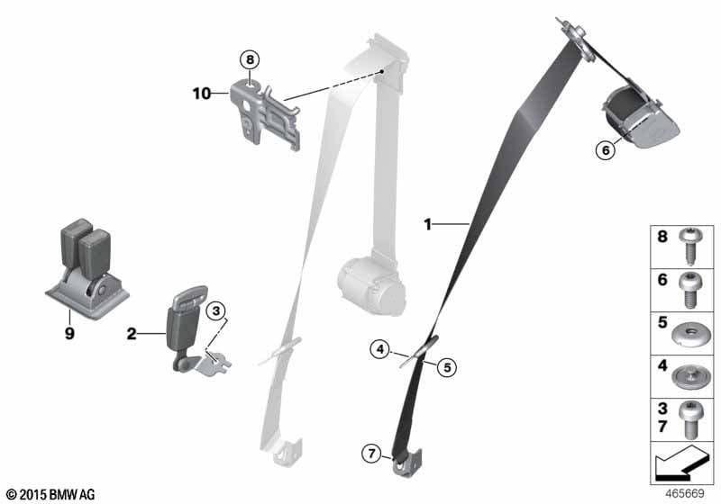 Safety belt rear