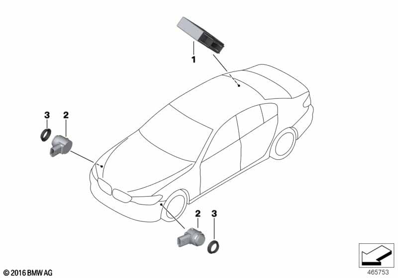 Genuine BMW 66209418460 G11 F90 Control Module For Park Assistant USS VA03 HIGH (Inc. 725Ld, X4 M & 740LeX) | ML Performance UK Car Parts