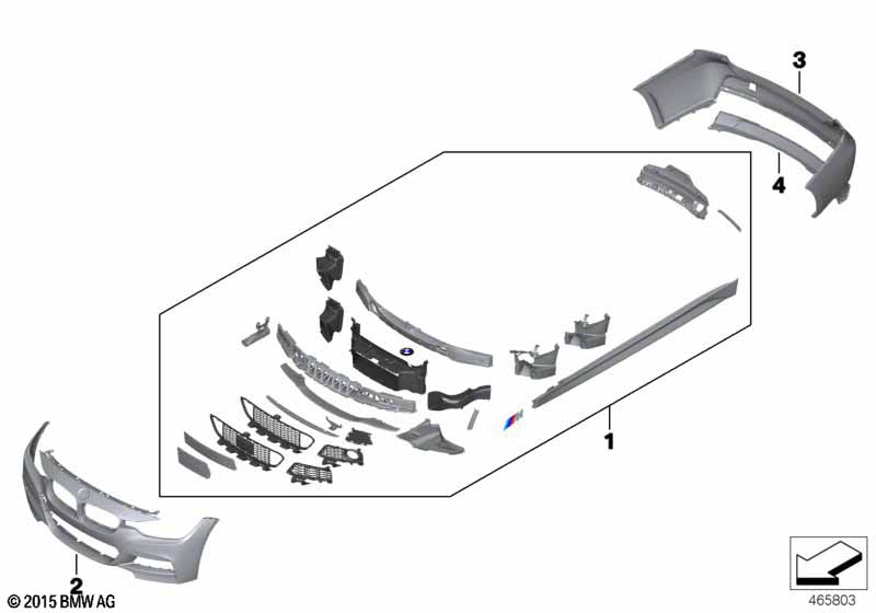 Genuine BMW 51952318192 Retrofit Kit M Aerodynamics Base Package GRUNDIERT | ML Performance UK Car Parts