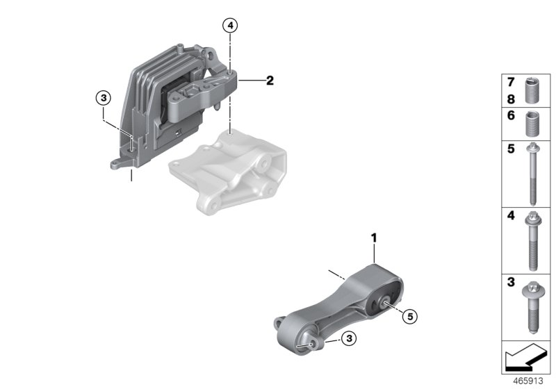 Genuine BMW Mini 22118743621 F48 F44 Engine Mount (Inc. X2 28i, X2 25iX & 220d) | ML Performance UK Car Parts