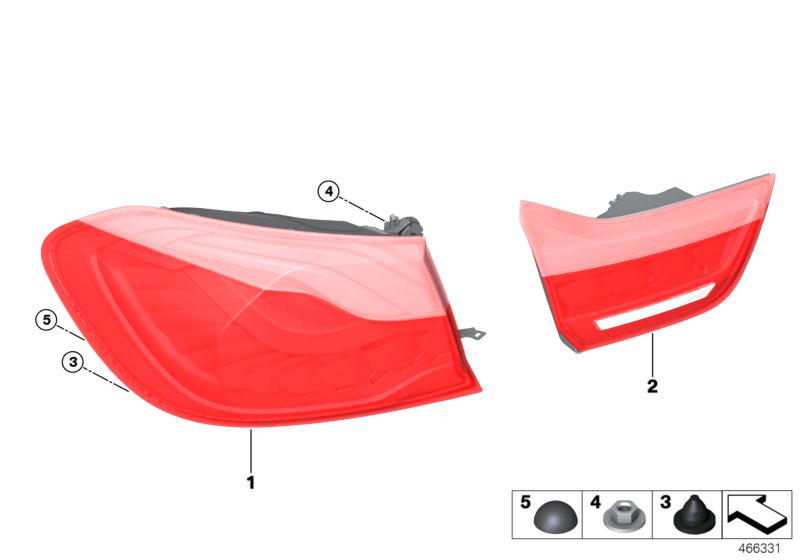Genuine BMW 63217441788 Rear Light In Trunk Lid, Right OLED | Duco Car Parts UK Car Parts