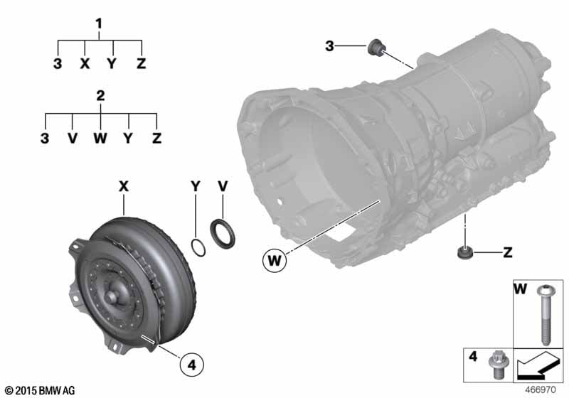 GA8HP75Z torque converter/seal elements