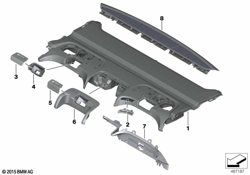Genuine BMW 51467990327 G11 Support, Storage Shelf, Left RAUCHWEIß (Inc. 745eX, 740LdX & 750iX) | ML Performance EU Car Parts