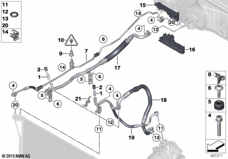 Genuine BMW 64539218927 F13 Suction Pipe R134A (Inc. M5 & M6) | Duco Car Parts UK Car Parts