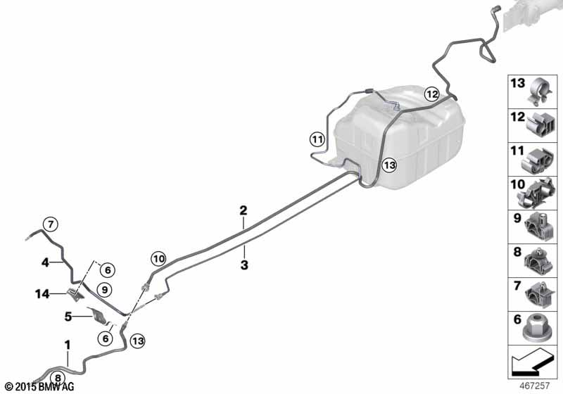 Genuine BMW 16137425213 F45 Wire Clip, Dual D8, 8 (Inc. 225xe & Cooper SE ALL4) | ML Performance UK Car Parts