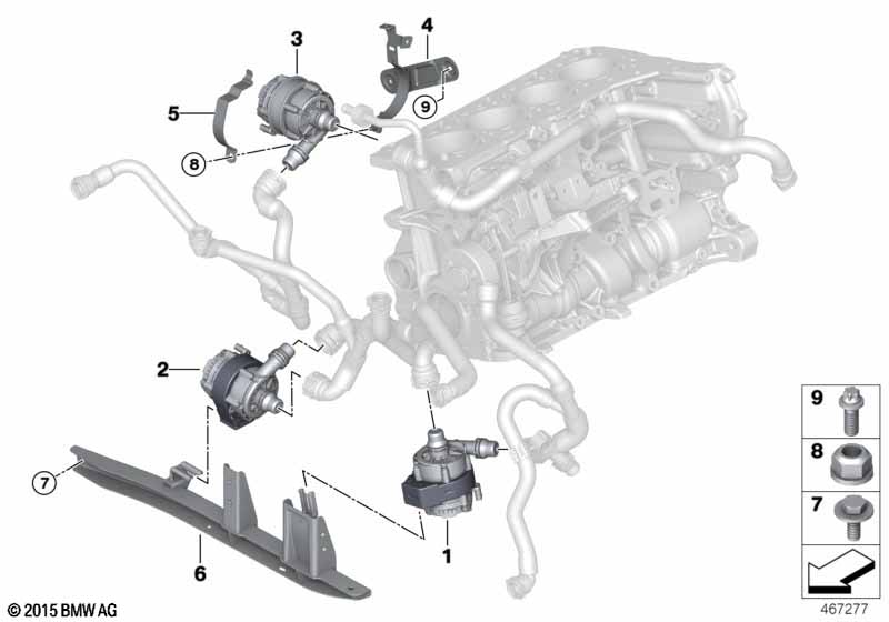 Genuine BMW 11518638239 F30 Auxiliary Water Pump (Inc. 330e) ML Performance