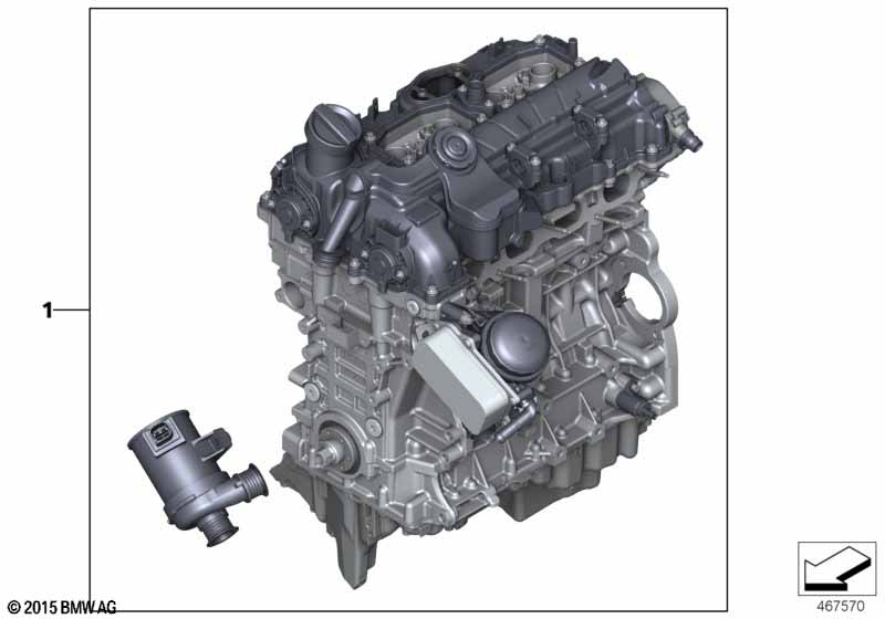 Genuine BMW 11002420108 F30 F32 Exch. Short Engine N26B20A (Inc. 328i & 428i) | ML Performance UK Car Parts