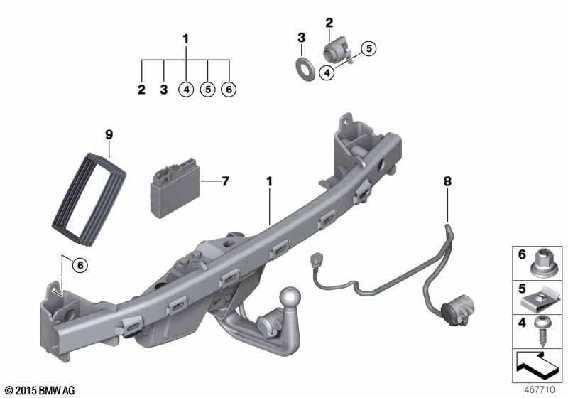Trailer coupling, electric swiveling