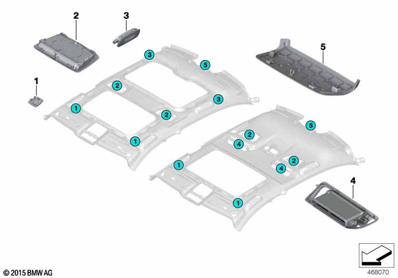 Genuine BMW 51447989425 Vanity Mirror Alcantara Rear Pass.Comp TARTUFO (Inc. 750LdX, 740LiX & 730Ld) | ML Performance UK Car Parts