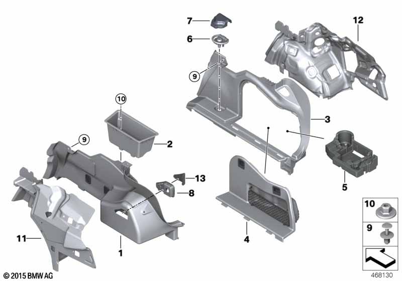 Genuine BMW 51477462717 F30 Cover Panel Mount Charging Cable (Inc. 330e) | ML Performance UK Car Parts