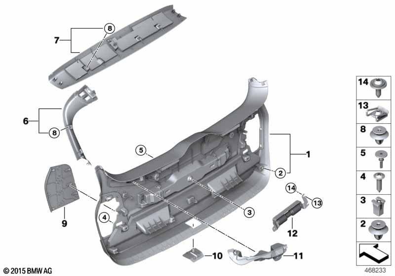 Trunk lid trim panel