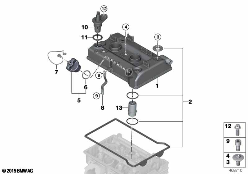 Genuine BMW 11127707003 Collar Screw M6X17-8.8-ZNS3 (Inc. i3 Rex) | ML Performance UK Car Parts