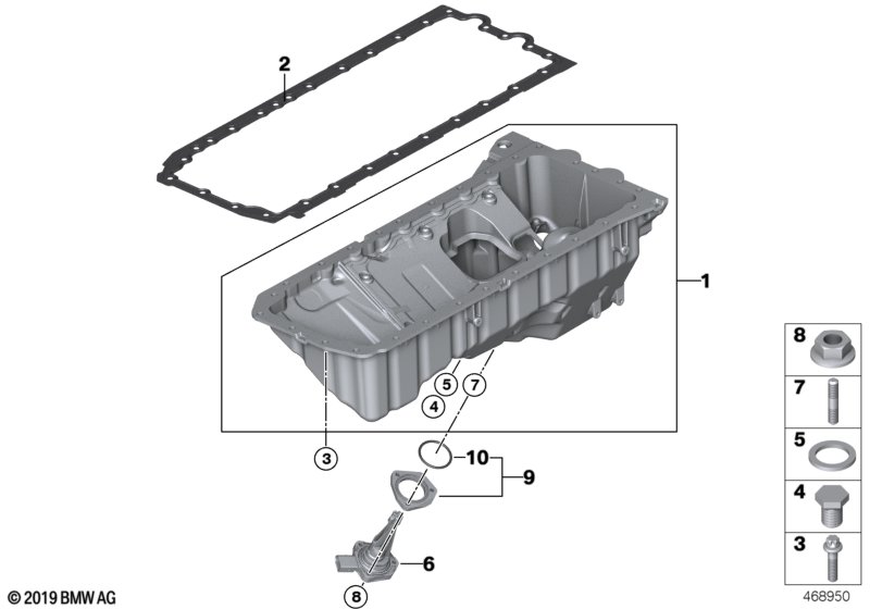 Genuine BMW 11137854463 F83 F80 F87 Oil Pan (Inc. M4, M4 CS & M3) | ML Performance US Car Parts
