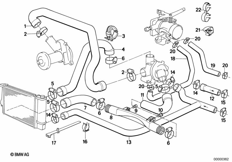 Genuine BMW 11531720524 E34 Hose F Radiator And Engine Return (Inc. 520i & 525i) | ML Performance UK Car Parts