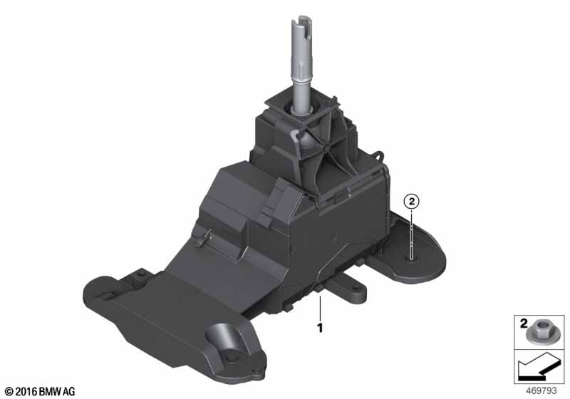 Shift box, gear selection switch