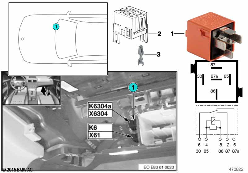 Secondary air injection pump relay K6304