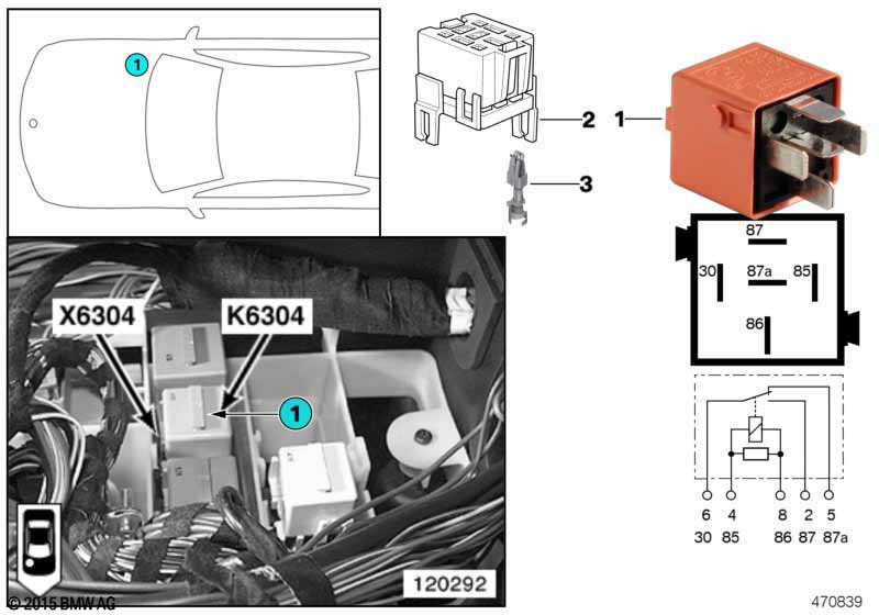 Secondary air injection pump relay K6304