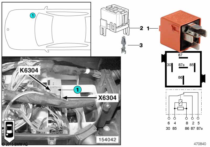 Secondary air injection pump relay K6304