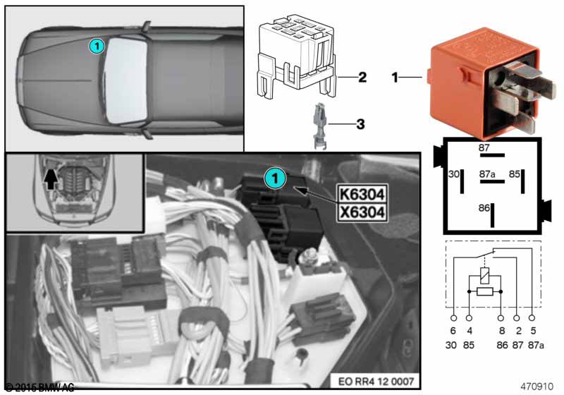Secondary air injection pump relay K6304