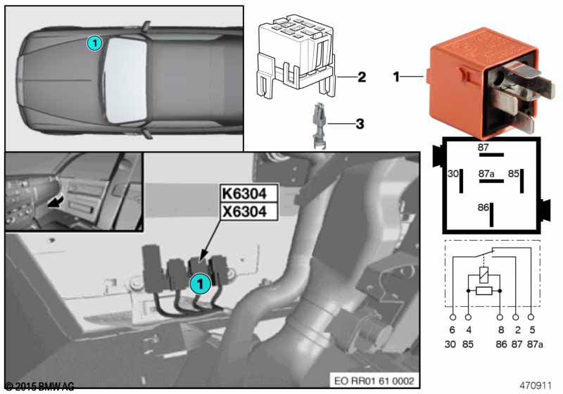 Secondary air injection pump relay K6304