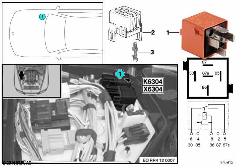 Secondary air injection pump relay K6304